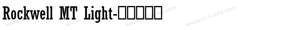 Rockwell MT Light字体转换